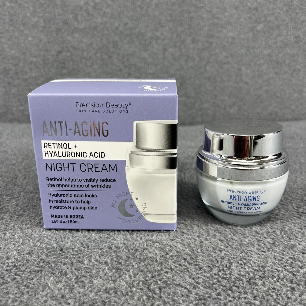Precision Beauty Night Cream‎ Anti Aging Retinol Hyaluronic Acid 1.69 oz
